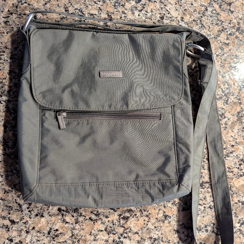 Baggallini Town Bagg Charcoal Crossbody Purse Travel Bag